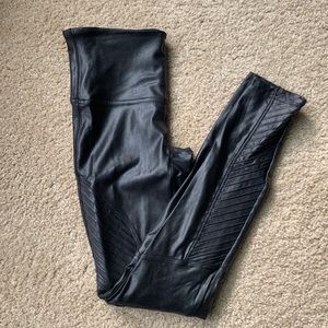 Spanx Faux Leather Moto Leggings